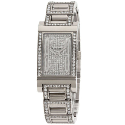 Bvlgari Rettangolo Diamond Watch 18K White Gold Goldx