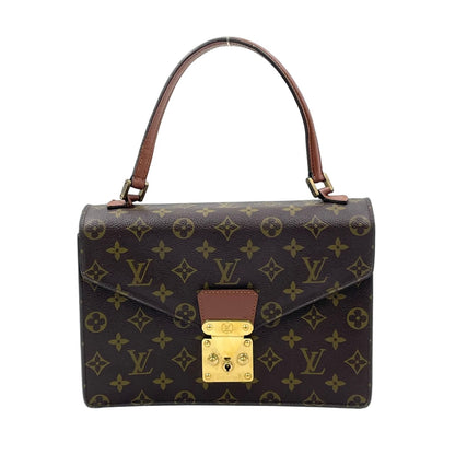 Louis Vuitton Concorde Monogram Key Leather Brown Handbag Gold