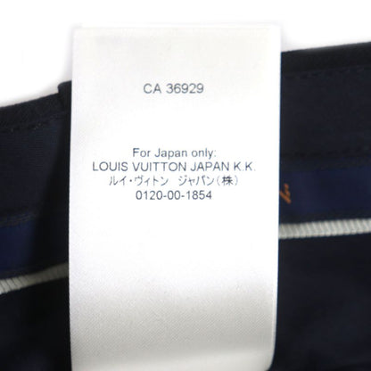 Louis Vuitton 22AW Wool Cotton Damier Tailored Shorts Navy 36 Made In Italy