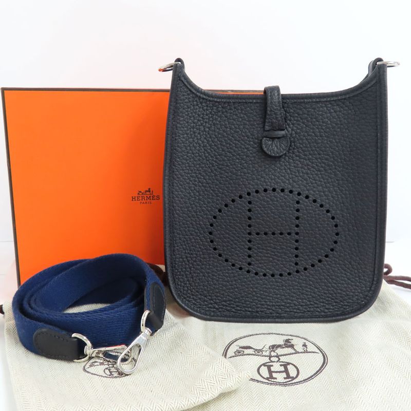 Hermes Evelyne T PM Cavern Blue Sapphire Taurillon Clemence Svhardware