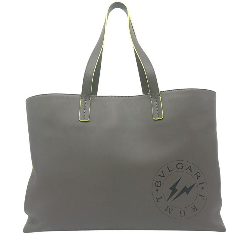 Bvlgari Fragment Collaboration Tote Bag Gray Neon Yellow Storage