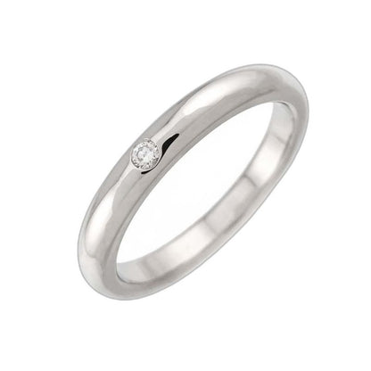 Tiffany & Co Stacking Band Ring Diamond Pt Platinum