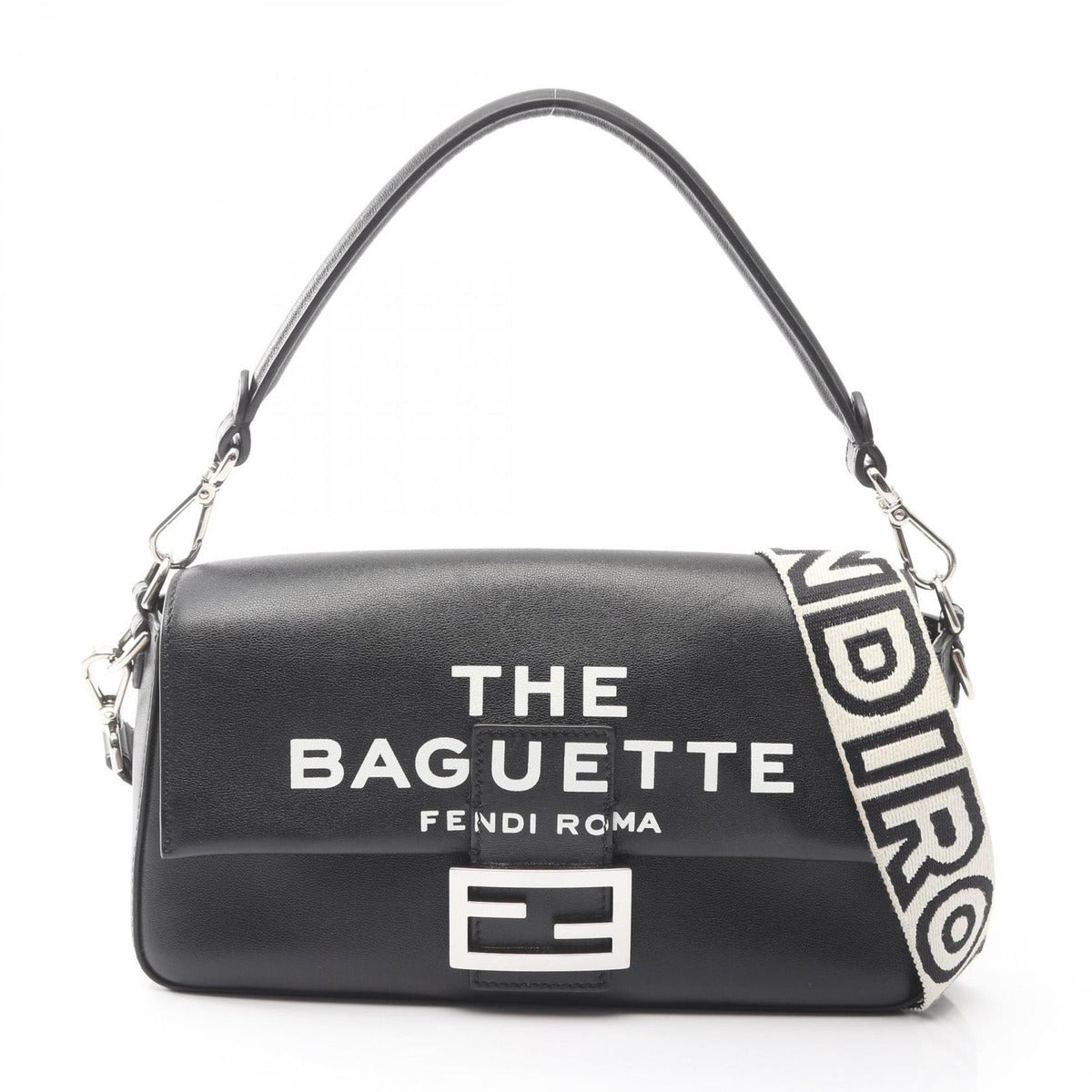 Fendi Handbag Mamma Bucket Black Leather
