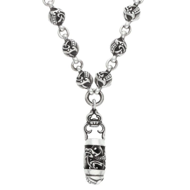 Chrome Hearts 1 Celticbl Chn Celtic Ball Chain Silver Necklace