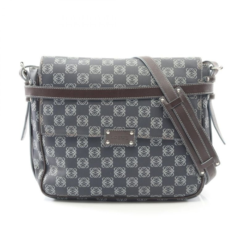 Loewe Shoulder Bag Anagram Navy Leather