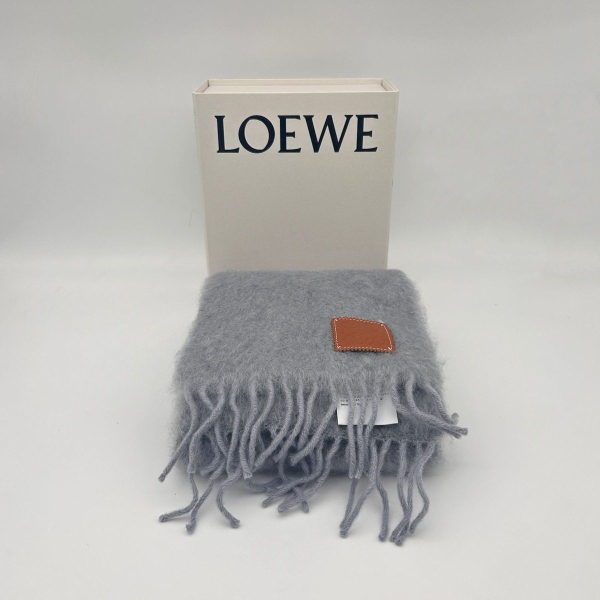 Loewe Scarf Mohair Blue Gray