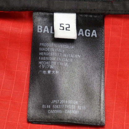 Balenciaga 534317 Logo Print Oversized Zip Up Poplin Jacket Track Jacket Red
