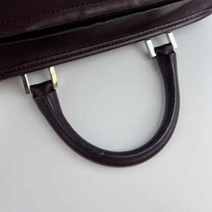 Loewe Anagram Amazona 28 Handbag Brown Leather Vintage Women's
