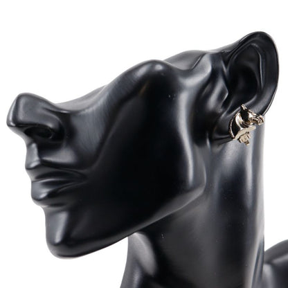 Hermes Cheval Horse Motif Metal Silver Ladies 10.5g Earrings