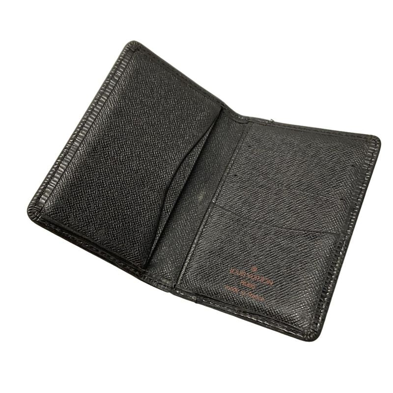 Louis Vuitton Epi Card Case With Organizer De Poche M63582 Noir Black Leather