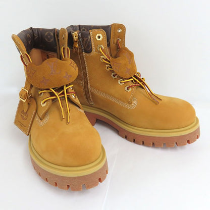 Louis Vuitton Timberland Ankle Boots 1ad750 9.5 Monogram Beige Nubuck