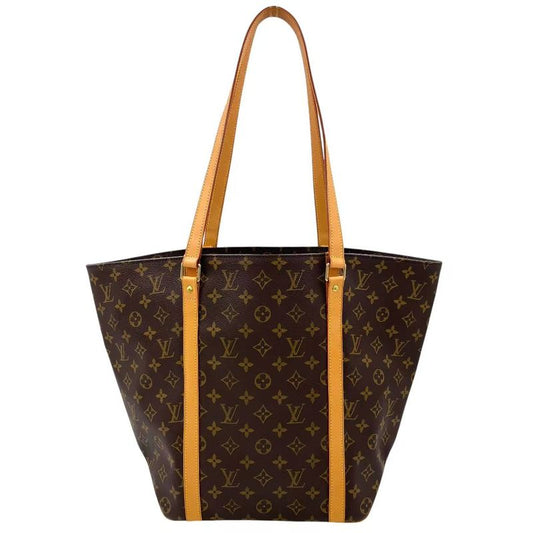Louis Vuitton Sac Shopping Monogram Leather X PVC Brown Tote Bag Gold M51108