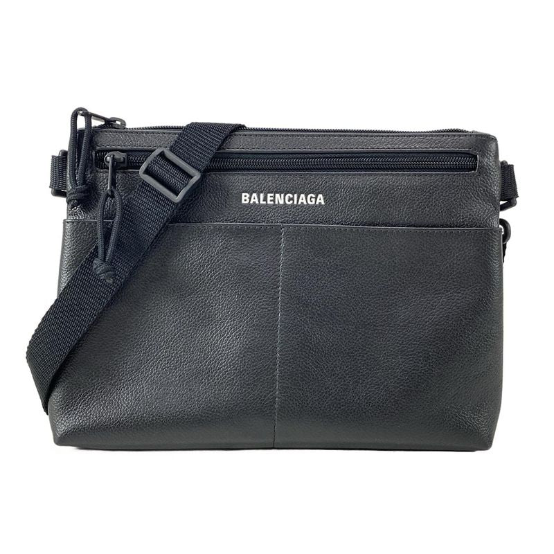 Balenciaga Shoulder Bag - 673169 Black Detachable Strap Leather