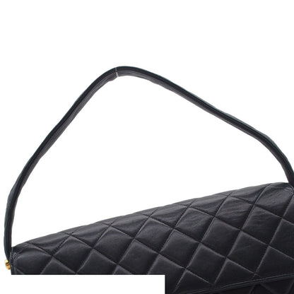 Chanel Handbag Face Quilted CC Logo Black Gold Lambskin — view 4