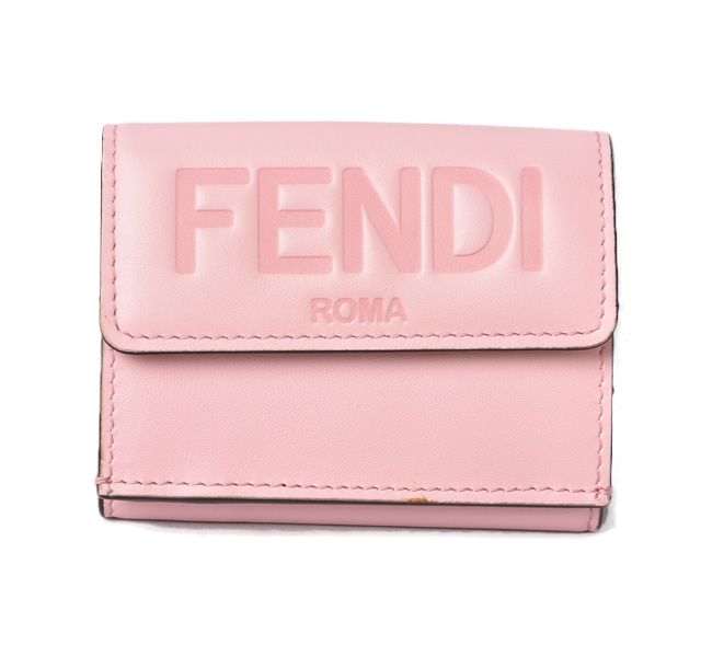 Unused Fendi Wallet Mini Wallet Fendi Trifold 8m0395 AAYZ F1cjy Soft Leather