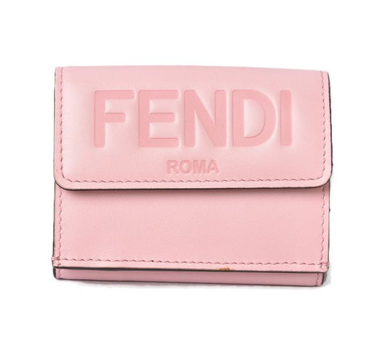 Unused Fendi Wallet Mini Wallet Fendi Trifold 8m0395 AAYZ F1cjy Soft Leather