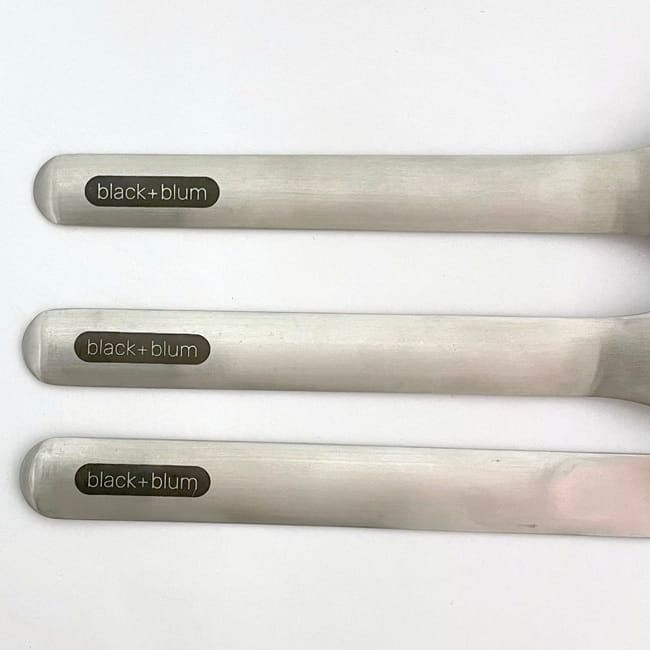 Prada Cutlery Set Silver Black Bloom 2up004 Unused Excellent Condition