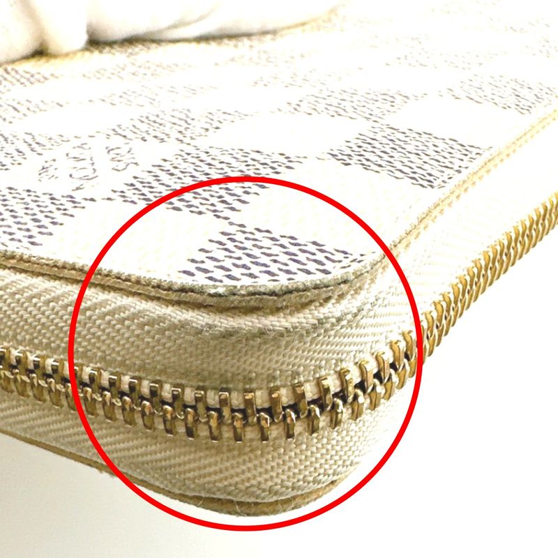 Louis Vuitton N60012 Damier Azure Round Zipper Long Wallet Zippy Organizer Long