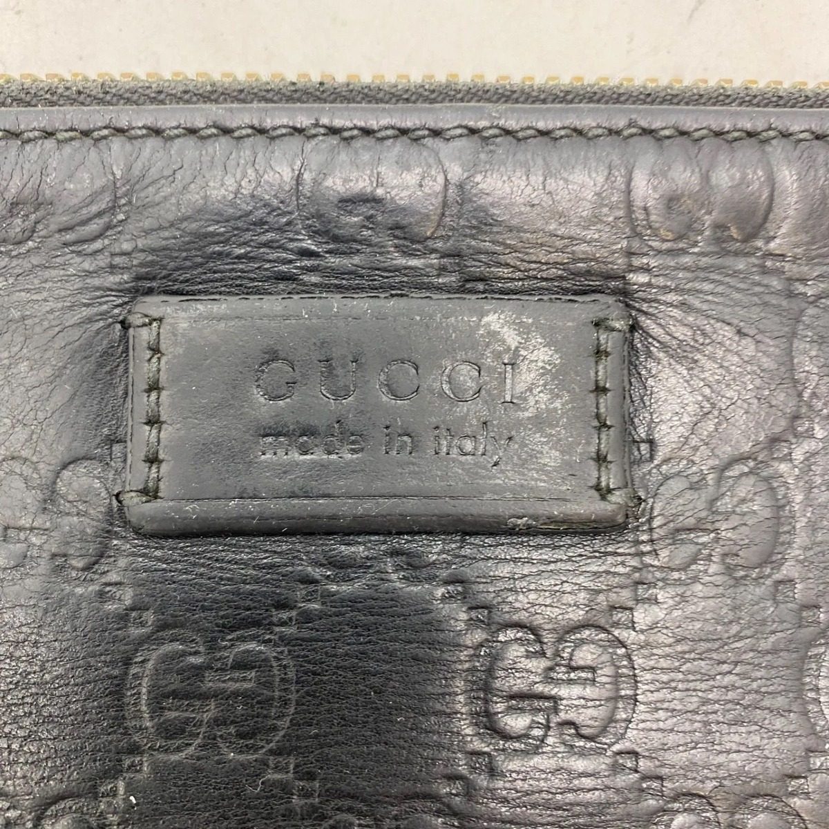 Gucci Clutch Hand Second Pouch Guccissima Leather Black — view 15