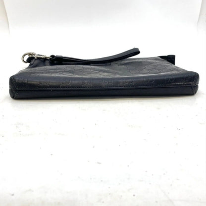 Gucci Clutch Hand Second Pouch Guccissima Leather Black — view 5