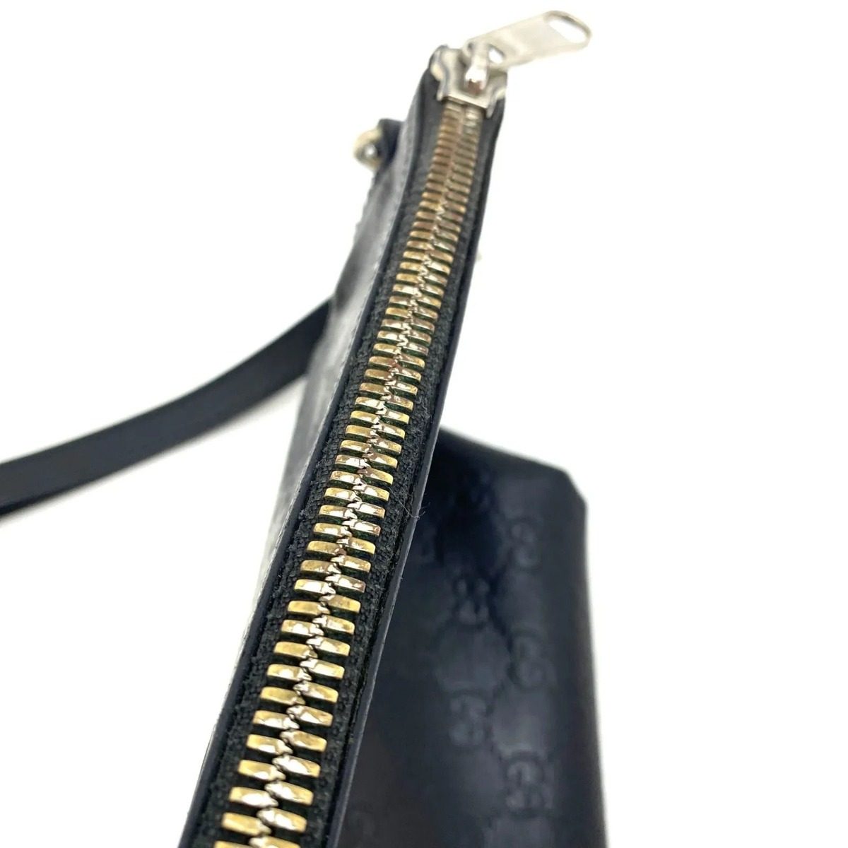 Gucci Clutch Hand Second Pouch Guccissima Leather Black — view 8