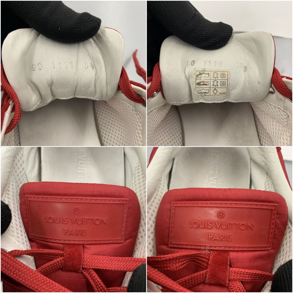 Louis Vuitton Sneakers 6 1/4 Go 1111 Red