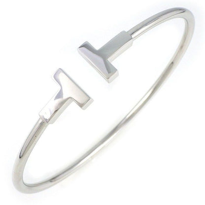 Tiffany & Co Bangle T-wire 18k White Gold Bracelet