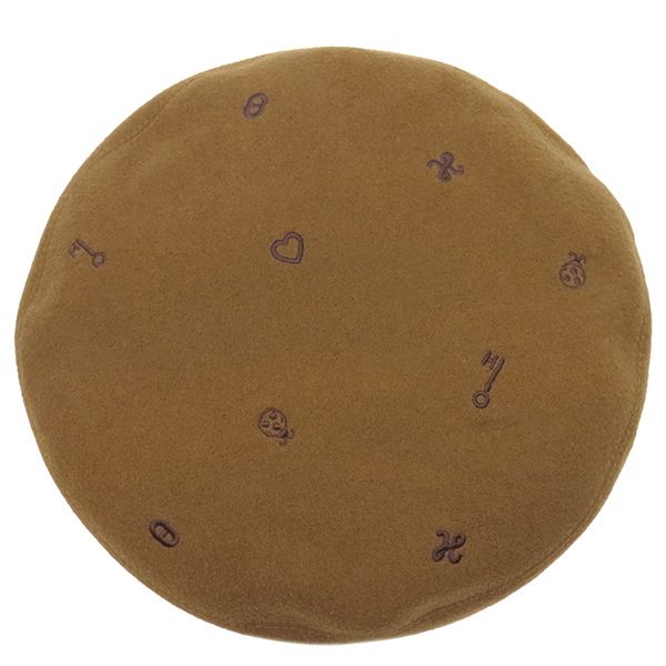 Hermes Beret Saint Honore Cashmere Brown 58 Brown Piping