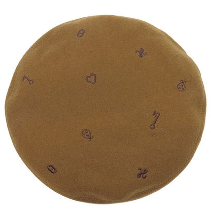 Hermes Beret Saint Honore Cashmere Brown 58 Brown Piping