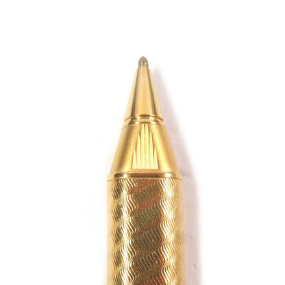 Cartier Vintage Trinity Double C Wavy Pattern Capped Ballpoint Pen With Gold