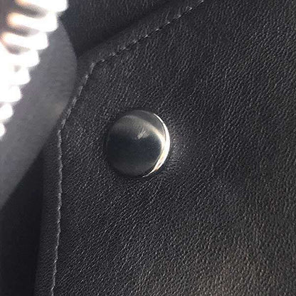 Celine by Phoebe Philo 16ss Puff Sleeve Leather Biker Jacket 2 5r58 6987 Black