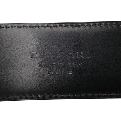 Bulgari Bulgari Black Silver Leather Men's Bvlgari