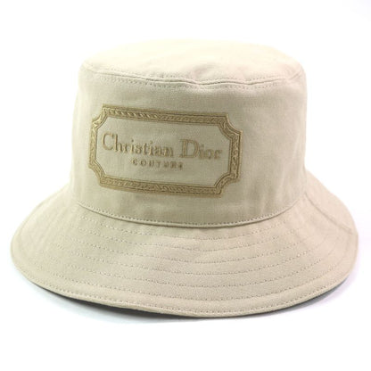  DIOR Homme 293c906i5641 100% Cotton DIOR Logo Embroidered Bucket Hat Beige S