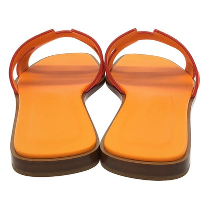 Hermes Oran H Logo Sandals - 37 - Orange - Women