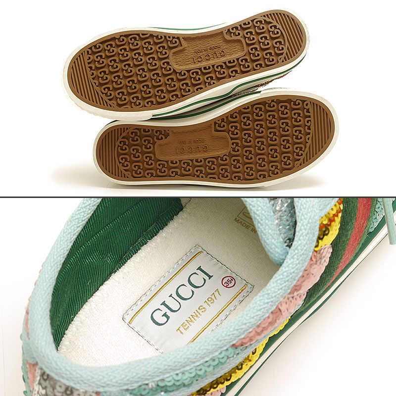 Gucci 652622 Sequined Sneakers 35+ Women's Polar