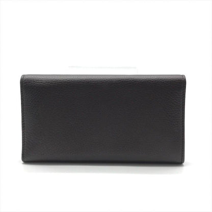 Gucci Geki Interlocking Sherry Line Leather Trifold Wallet Brown