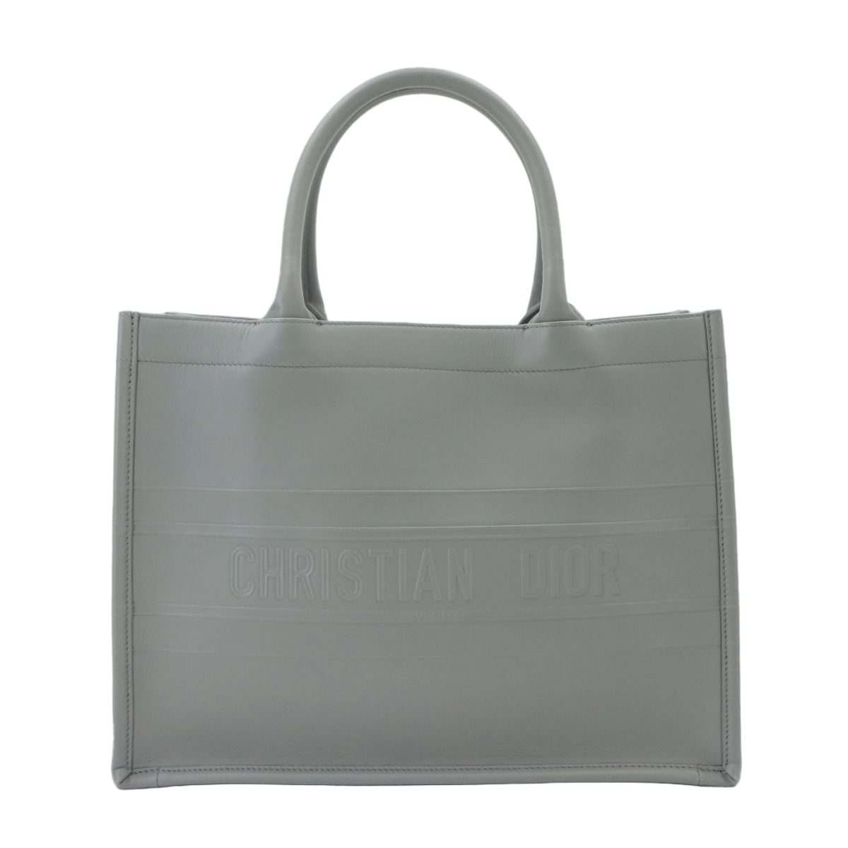 Dior Book Tote Leather Gray