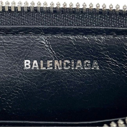 Balenciaga Pass Case Black Leather Pouch — view 6
