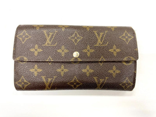 Louis Vuitton Monogram Portefeuille Sarah Long Wallet M61734 Brown Made In