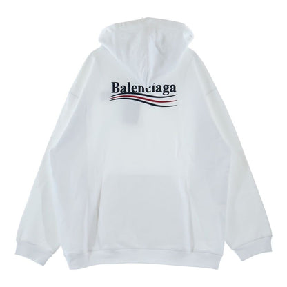 Balenciaga Campaign Logo Embroidery Sweatshirt Pullover Hoodie White Sweater