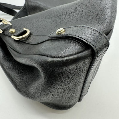 Gucci 130736 Shoulder Bag Tote Bag Leather None Land Black Ladies Men Fashion