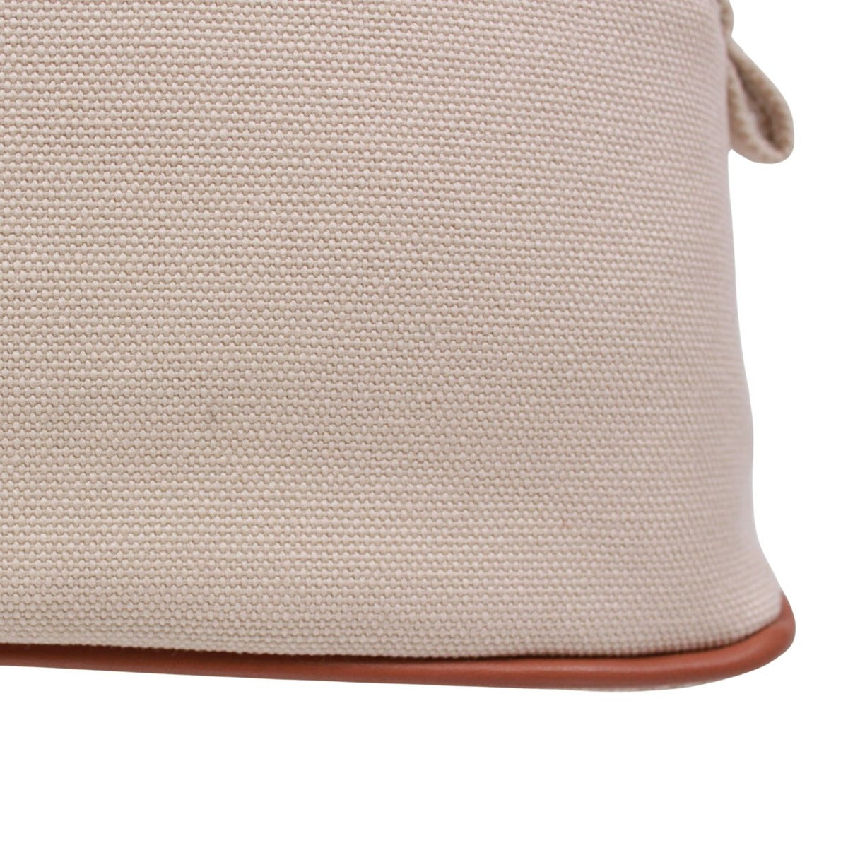 Hermes Bolide Mini Toile Ash Leather Brown Beige Pouch Silver — view 8