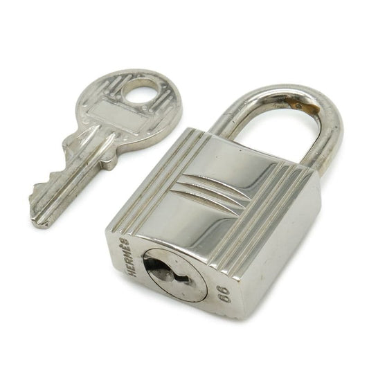 Hermes Cadena Padlock No.66 key Metal Silver