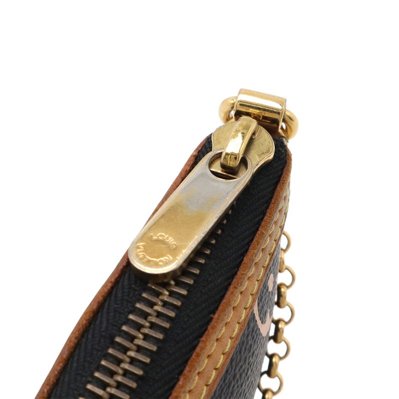 Louis Vuitton Monogram Multicolor Pochette Mira MM Chain Accessoire Pouch Noir