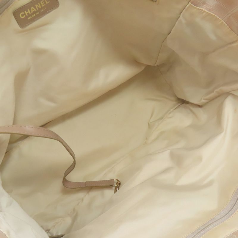 Chanel New Travel Line MM Tote Bag Nylon Jacquard Women