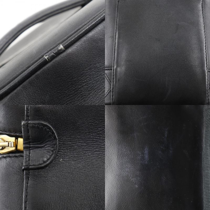 Chanel Vanity Handbag Vintage Lambskin Black Ladies Pouch