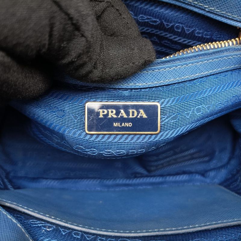 Prada Galleria Blue Saffiano Leather Bn1801208 180