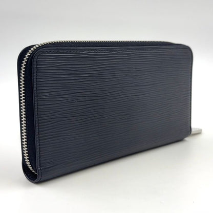 Louis Vuitton Zippy Wallet Epi Noir Black Leather Black Round Zipper Long