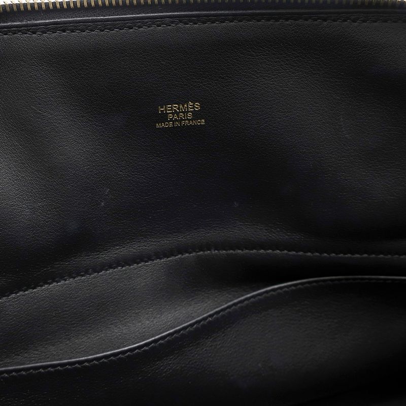 Hermes 2way Bag Bolide 31 Taurillon Clemence Black Gold Hardware Black Handbag