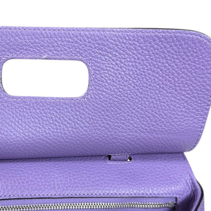 Gucci Daily Bamboo Shoulder Bag Leather 370831 Purple Ladies Gucci